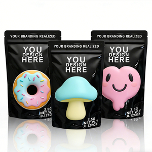 ถุงซิปล็อคแบบตั้งได้ ผลิตจากฟิล์มโพลีเอสเตอร์ BOPP ทนทาน พิมพ์ลายได้ตามต้องการ ขนาด 3.5 กรัม ป้องกันเด็กเปิดได้ ป้องกันกลิ่น  รีไซเคิลได้ - Product Image 2