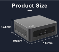 Komputer Gaming EGLOBAL Fan AM-D Ry-zen 7 5800H 2*DDR4 M.2 SSD 2*HD 4*USB Type-C RJ45 LAN Win11 Audio M.2 WIFI ABS BIOS Mini PC