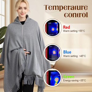 Manta Térmica Portátil <span class=keywords><strong>de</strong></span> Fábrica para Exteriores, Chal Calefactable, Lavable, para Adultos, Invierno, Plegable, <span class=keywords><strong>de</strong></span> Franela, Eléctrica - Product Image 5