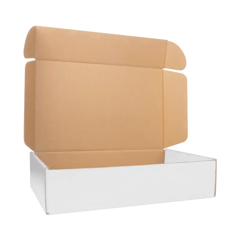 Фабрика, быстрая доставка, в наличии, почтовые простые белые гофрированные коробки, картонная Крафтовая бумага, местная доставка, почтовый ящик