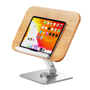 YD-10 Supporto per Laptop in Legno Naturale Massiccio, Rotazione <span class=keywords><strong>a</strong></span> 360°, Altezza Regolabile, Supporto da Scrivania per Tablet e Libri, Robusto e Stabile, Nuovo - Product Image 5