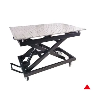Portable Workbench Stand Adjustable Hydraulic Raising Work Platform