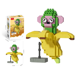Jouet de construction en bois AI, figurine abstraite homme en bâton, thème Montagne et Mer, Tungtungsahur, style <span class=keywords><strong>Ninja</strong></span> Fusion Monstre, avec éléments animaliers - Product Image 5
