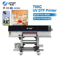 Impresora de Etiquetas UV LETOP, Máquina de Impresión UV DTF de Rollo a Rollo, Plotter Digital DTF, Mini Impresora de Inyección de Tinta UV para Pequeñas Empresas