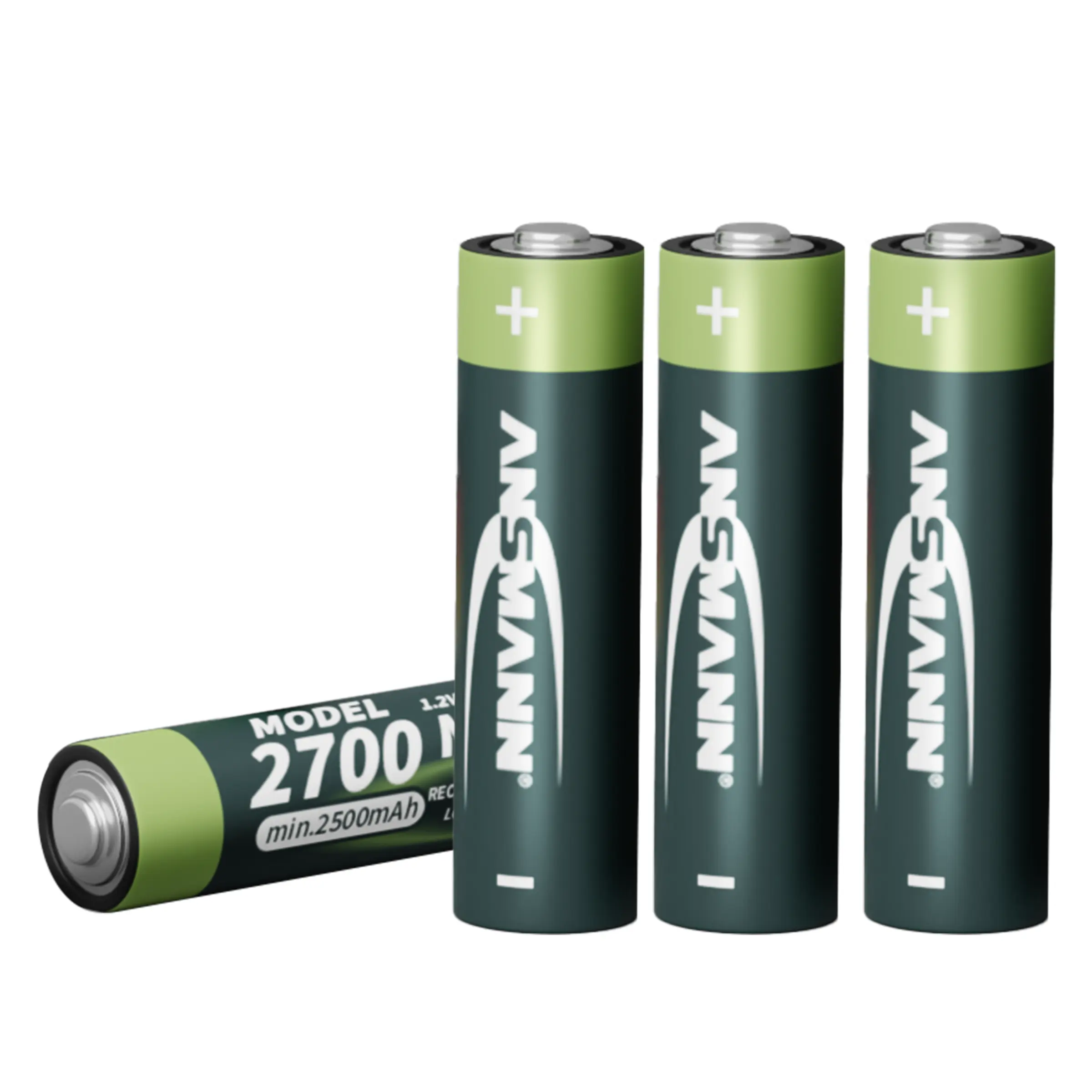 Kualitas Jerman Ansmann merek 1.2v ni-mh 2700mah aa baterai isi ulang untuk produsen baterai mobil RC nimh isi ulang terbaik