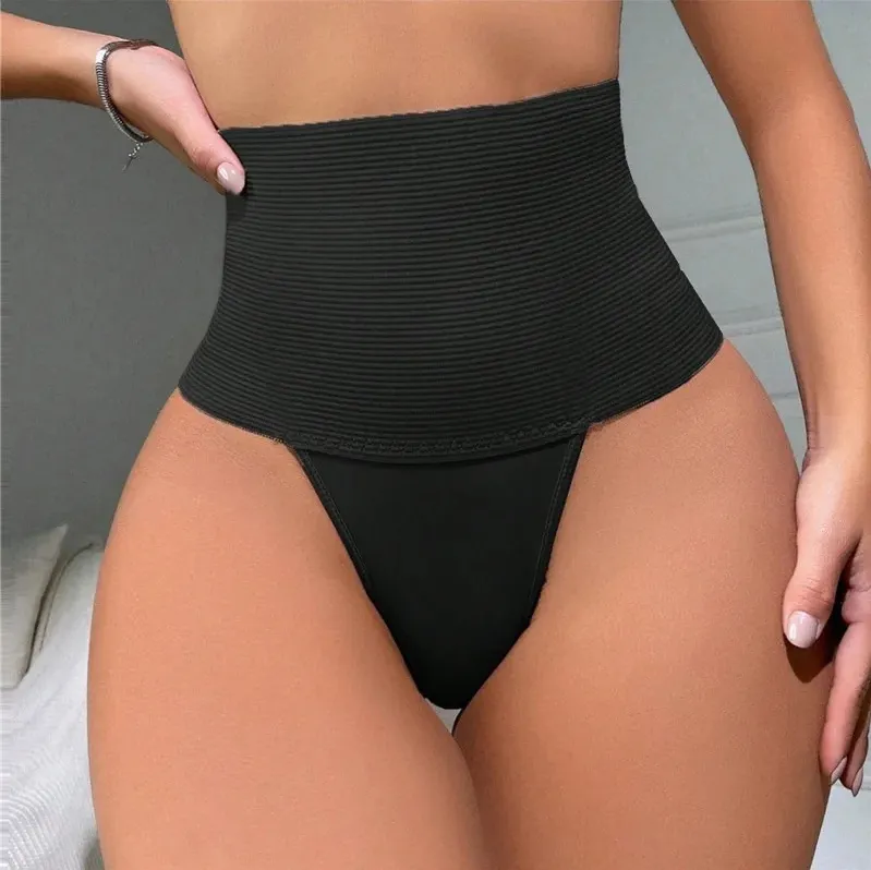 Women's Tummy Control Thongs High Waist Flat Belly Shaper Slimming Underwear Butt Lifter Belly Shaping Cincher Brief Body Shaper