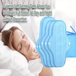 Üreticinin 6 adet kullanımlık biyobozunur kadınsı hijyen dönemi külot gömlekleri Menstrual sıhhi peçete pedleri kadınlar için - Product Image 2