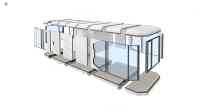 Maison capsule spatiale de luxe M7, cabane mobile préfabriquée pour glamping, double vitrage panoramique, mini-villa préfabriquée pour resort