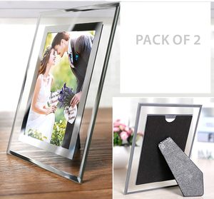 Cadre photo en verre argenté, écologique, rectangulaire, emballage personnalisé - Product Image 2