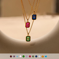 CAIOOCHE acier inoxydable nouveau collier de pierre de naissance Polaris 12 anniversaire cristal étoile clavicule pendentif collier pour femmes fille