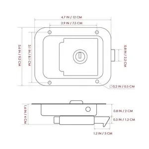 Stainless Steel Slam Latch Flush Mount Paddle Handle Toolbox Latch For Travel Trailer Toolbox