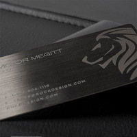 Cartes en métal personnalisées Cartes en métal brossé de haute qualité Impression de logo Gunmetal Cartes de visite d'adhésion