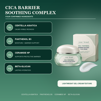 Produits de soin coréens Private Labe, crème apaisante pour le visage, Centella Asiatica, Panthénol B5, Céramide NP, gel hydratant léger