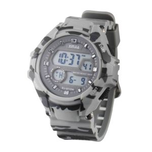 Xinjia resistente all'acqua sport camouflage colore orologi <span class=keywords><strong>da</strong></span> <span class=keywords><strong>polso</strong></span> digitali allarme <span class=keywords><strong>orologio</strong></span> <span class=keywords><strong>cronometro</strong></span> in plastica in acciaio inossidabile - Product Image 4