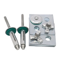 Rivets aveugles en aluminium à trois plis avec rondelle en caoutchouc Rivet à trois poignées résistant à l'eau