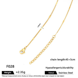 Produsen Grosir Rantai Kalung O-chain Lapis Emas 18K Stainless Steel 45+5mm Trendi Unisex untuk Pembuatan Kalung - Product Image 5