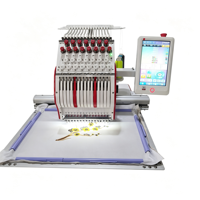 Machine à broder 1 tête efficace pour la production en lot en petite usine, haute performance pour lacets et fibres de coton
