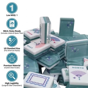 Jeu de Mahjong Américain Professionnel 160 Tuiles - Galaxie Papillon, Tuiles à 3 Couches, Portable pour Jeux de Mahjong et de Cartes de <span class=keywords><strong>Poker</strong></span> 2026 - Product Image 2