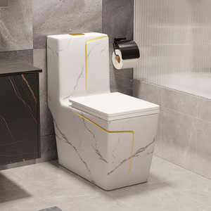 Customizable Sanitary Ware <strong>Bathroom</strong> Water Closet Black Marble Ceramic Toilet Bowl Toilet <strong>Bathroom</strong> Square One Piece Toilet - Product Image 5