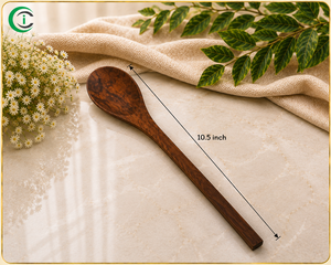 Cuchara de Servir de Madera Marrón CCI de 10.5 Pulgadas, Utensilio de Cocina de Madera Natural para el Hogar, Vajilla, Cocina, Servir Alimentos, al por Mayor - Product Image 3