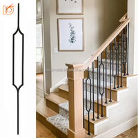 Design moderne, 1/2''*44'', décoration intérieure, métal, balustrades d'escalier en fer forgé, poteaux de balcon pour maison, école, appartement