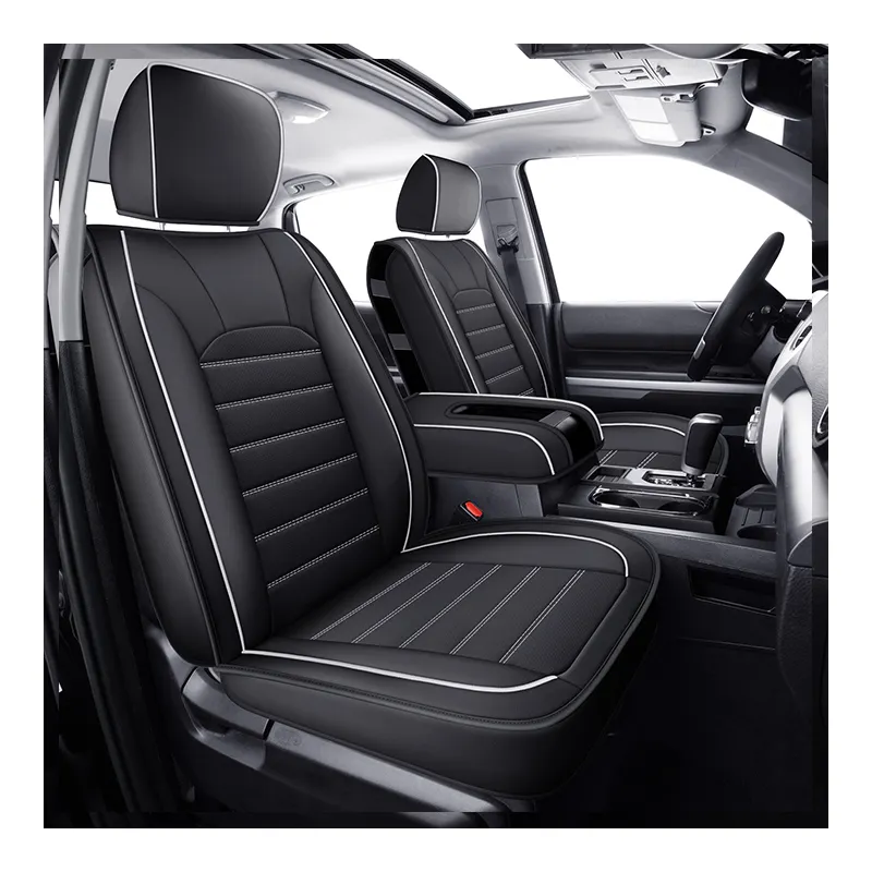 Manufacturer Car Seat Covers Full Set Luxury Genuine Leather Car Seat Cover For 2014-2021 Toyota Tundra