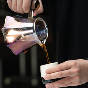 แก้วเปลี่ยนสีรุ้งพร้อมฐานยกสูง ชุดดริปเซรามิกมืออาชีพ เครื่องชงกาแฟแบบ<span class=keywords><strong>เท</strong></span>หรูหรา - Product Image 6