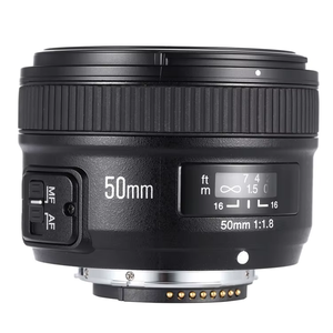 Lente Yongnuo YN50mm F1.8 AF MF, Lente de Enfoque Automático YN <span class=keywords><strong>50mm</strong></span> para Cámaras <span class=keywords><strong>Nikon</strong></span> D800 D300 D700 D3200 D3300 D5100 D5200 DSLR - Product Image 1