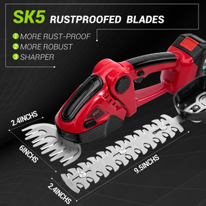 Pil ve şarj cihazı ile elektrikli Mini çit düzeltici, bahçe, çim, Yard için <span class=keywords><strong>2</strong></span> 1 fırça çim kesici + çit makasları - Product Image 2