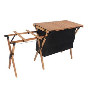 Outdoor <b>Camping</b> Solid Wood Beech Large Capacity Portable Folding Storage Mobile <b>Kitchen</b> Cooker for Climbing & Tour - Product Image 4