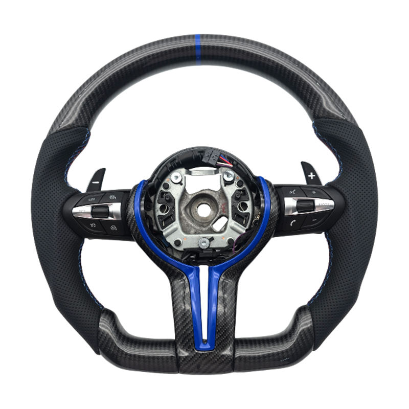 5 Series F10/F11/F18+คาร์บอน+หนัง+ตะเข็บสีน้ำเงิน+ปุ่ม