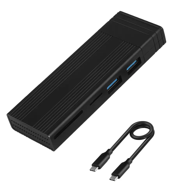 USB 3.2 Gen 2 10gbps Tool-free HDD Adapter Mkey(B+M Key) SSD Reader Usb-C 3.0 Hub M.2 Nvme SSD Enclosure