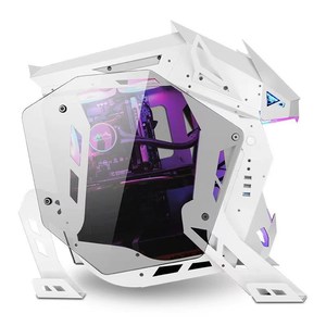 Cross-border Gaming <span class=keywords><strong>Internet</strong></span> Cafe E-sports Hotel ATX Form Verre trempé Refroidissement par eau Cool Shaped Desktop Host Computer Case - Product Image 3