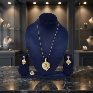 Juego de Joyería de Latón al por Mayor, Diseño Tradicional, Conjunto de Colgantes de 14K, 18K, 24K para Mujer, Oro Joyería - Product Image 1