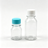 Botol Sampel Plastik PET Transparan 40ml 60ml dengan Tutup Tertutup Rapat untuk Kemasan Cairan Botol Saus PE yang Dapat Diremas