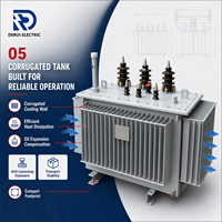 Transformador de Distribución Trifásico DERUI 11KV SHB15 de Aleación Amorfa Sumergido en Aceite, Baja Pérdida en Vacío, 30 a 2500KVA, 220V 380V
