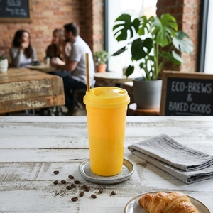 Modern Slim PP Plastic <b>Cup</b> with Lid <b>Reusable</b> Matte Finish Water Bottle Creative Bubble Tea Coffee Tumbler - Product Image 1