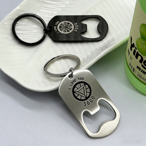 Stainless Steel Custom Logo Color Laser Printing Beer Bottle Opener <b>Personalized</b> Metal Key Chain Gift for Business - Product Image 4