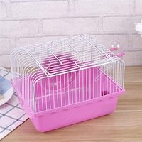 Cage de Hamster avec roue courante bouteille d'eau bassin de nourriture transporteur Portable maison souris maison Habitat pour sortir