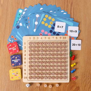 Enfant en bas âge apprentissage éducatif précoce <span class=keywords><strong>math</strong></span>ématiques Addition Multiplication jeu de société en bois 9X9 jeux de <span class=keywords><strong>math</strong></span>ématiques pour les enfants 8-12 - Product Image 2