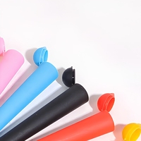 Expédition immédiate, petite quantité, tubes coniques en plastique transparent de 120 mm, colorés, résistants aux enfants, pour emballage de produits coniques.
