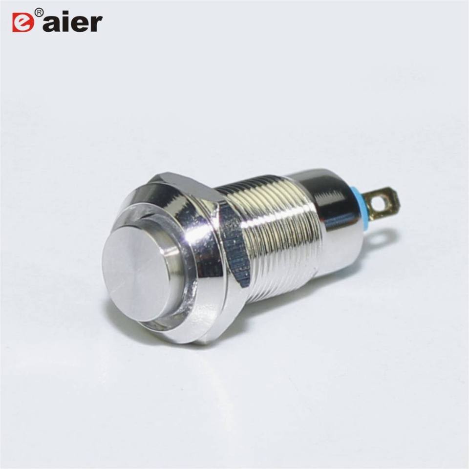 Normally Open 8MM Momentary Push Button Switch Waterproof Metal Mini High Button Push Button Switch for Equipment