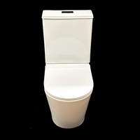 WC en céramique de qualité supérieure, design simple, certifié CE Europe, à double chasse, sans bride, à jet tourbillon, pour salle de bain - Meilleure vente