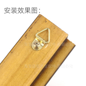 Silver Triangle Single Hole <b>Hooks</b> Iron Material Thickened Concealed Hanging <b>For</b> <b>Picture</b> <b>Frames</b> - Product Image 3