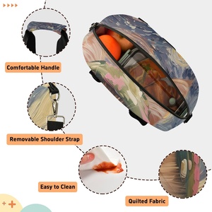 Bolsa Térmica para Almuerzo Personalizada con Estampado de Gato Naranja, Duradera e Impermeable, Fácil de Transportar y Mantiene el Calor para Picnics - Product Image 3