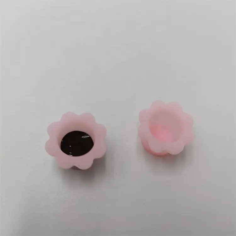 Grosir 12Mm Ekstensi Bulu Mata Lash Lem Bunga Cangkir Kecil Silikon Microblading Persediaan Tato Sekali Pakai Cangkir Tinta Alis F