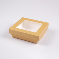 Caja de Embalaje de Papel Kraft para Comida para Llevar, Personalizada, Impresa, Marrón, Reciclable, con Tapa