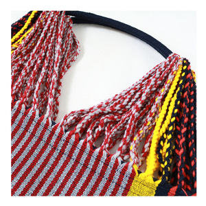 Mới phong cách thời trang đầy màu sắc bộ lạc phong cách dân tộc Tote túi phụ nữ nóng bán vải bông Bohemia Túi xách - Product Image 4