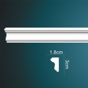 Moulage de décoration intérieure de style européen Moule de corniche en plâtre de mousse de polyuréthane blanc décoratif - Product Image 1