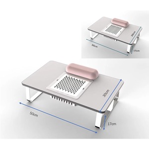 Table de manucure portable et élégante avec aspirateur super réglable et coussin repose-main à mémoire de forme - Product Image 1